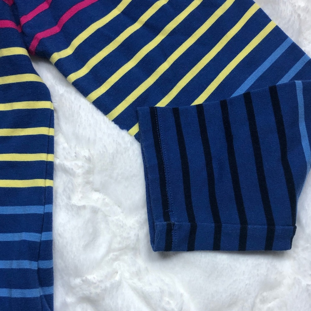 Talbots Hello Saturday Bright Striped Casual Tee size Large Petite - Picture 8 of 11